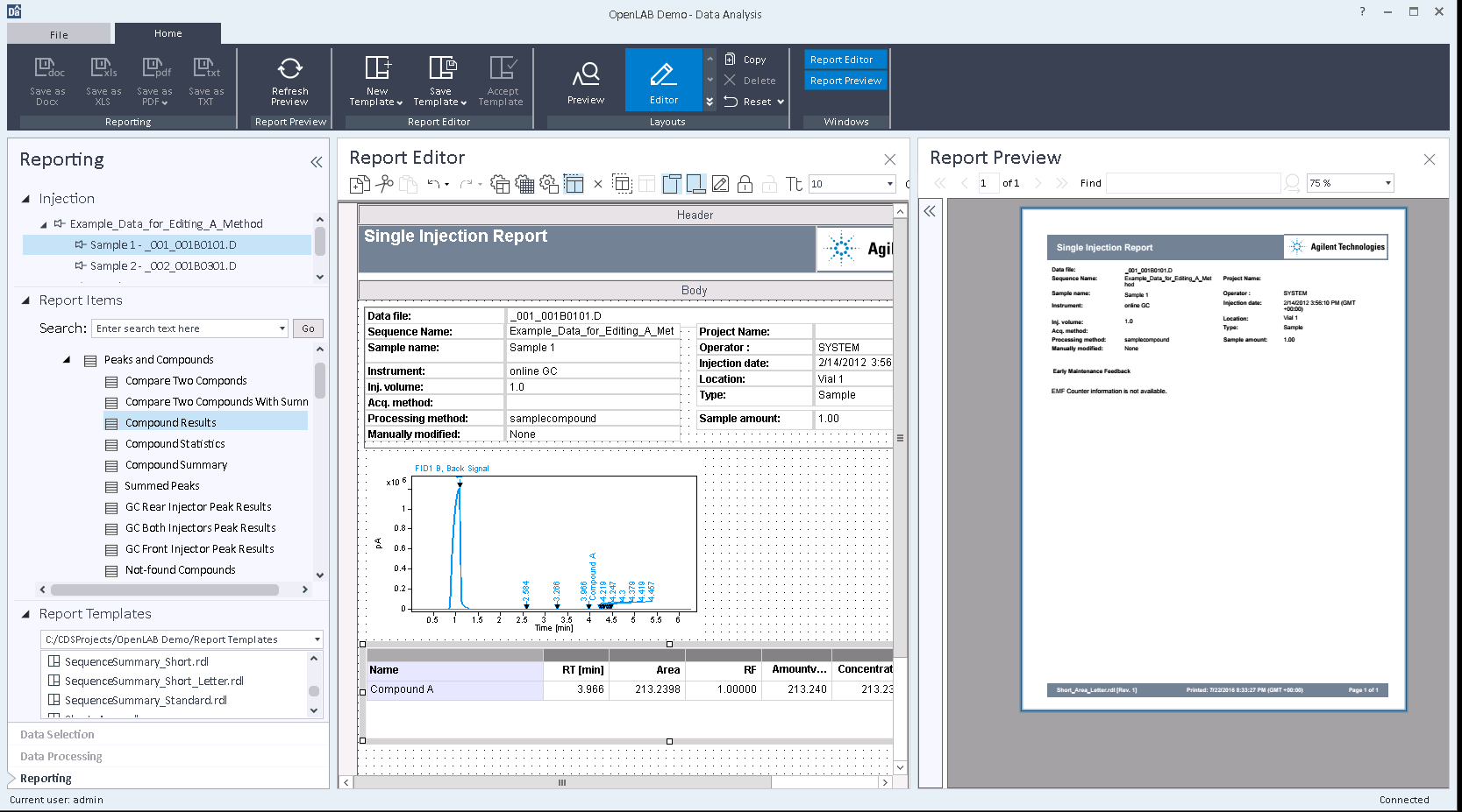 screenshot of OpenLab CDS